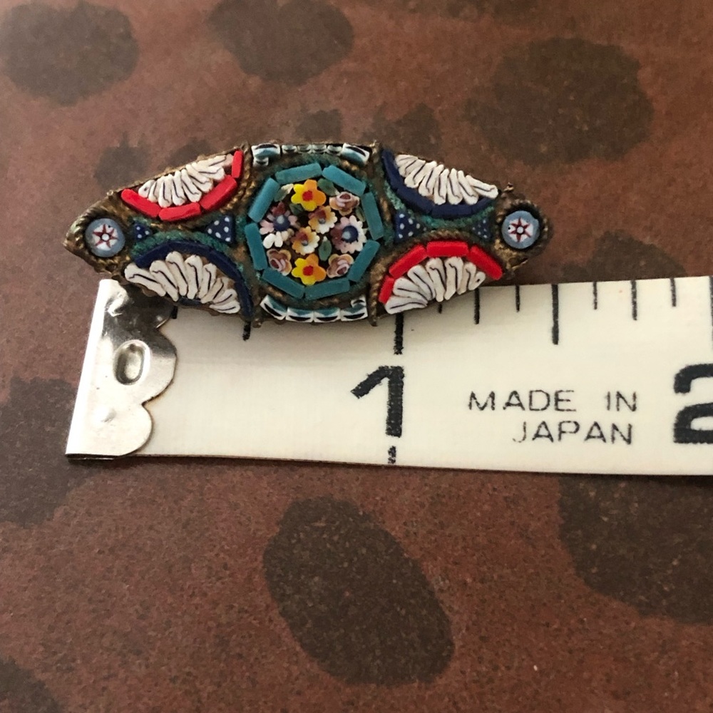 🇮🇹 Vtg “Grand Tour” Italian Micro Mosaic Brooch - Picture 2 of 6